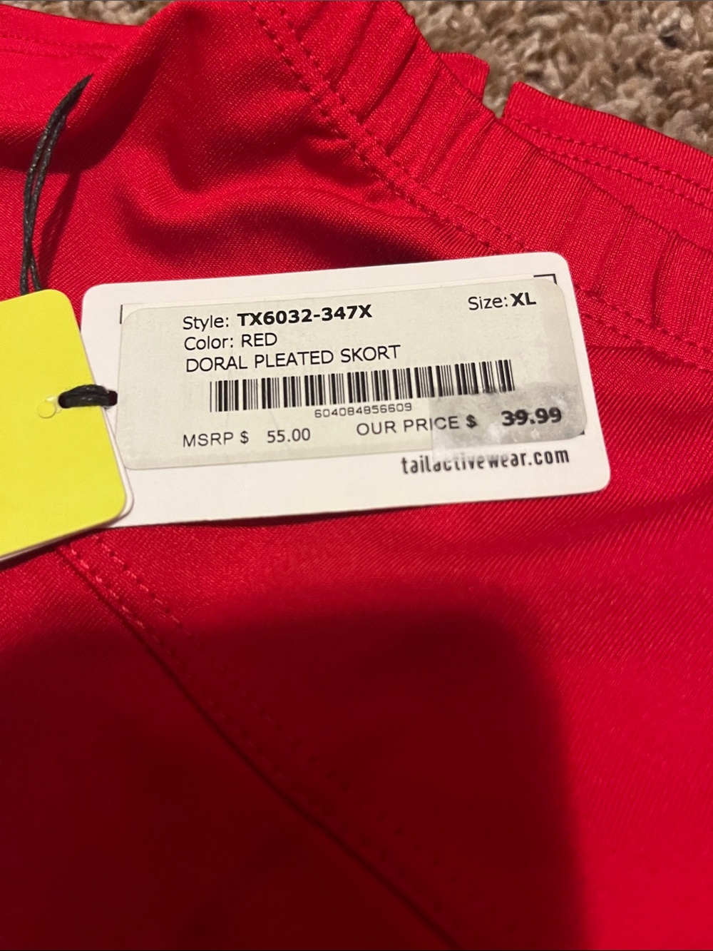 Tail Brand • Women’s XL Tennis Sleeveless Zip-Front Top & Skirt Set - Picture 8 of 9